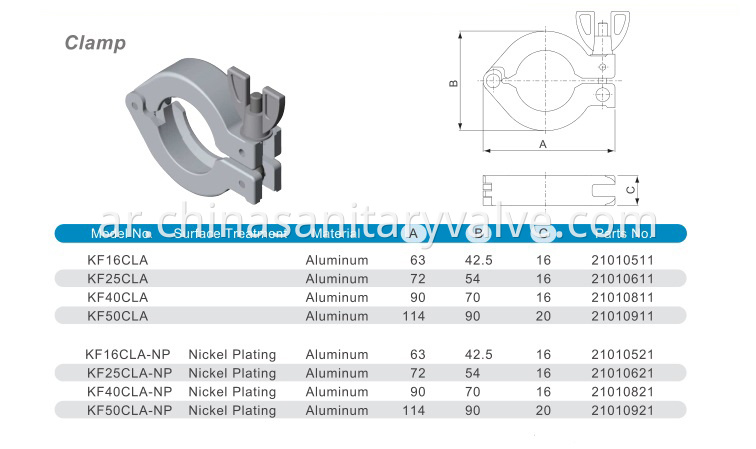 KF Vacuum Clamps